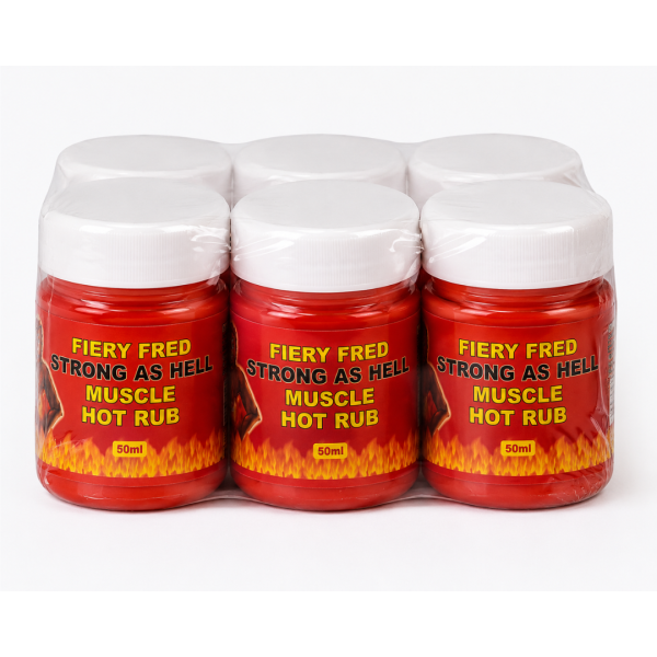 Fiery Fred Strong as Hell Muscle Hot Rub 50ml x 6