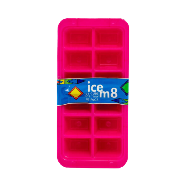 Ice M8 Tray 12 Cubes x2 (Assorted Colours)