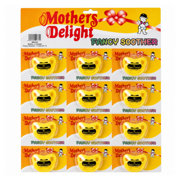 Mother's Delight Fancy Latex Soother 3 Types on Card 12 x 1 Piece