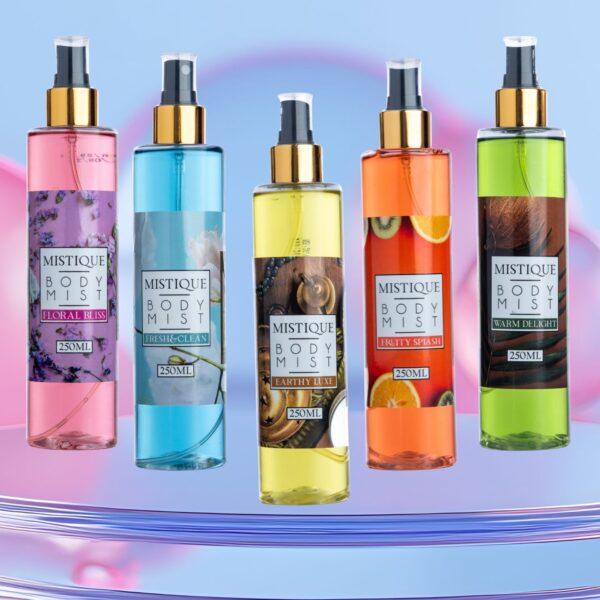 Mistique Body Mist 250ml gift pack x 5 fragrances