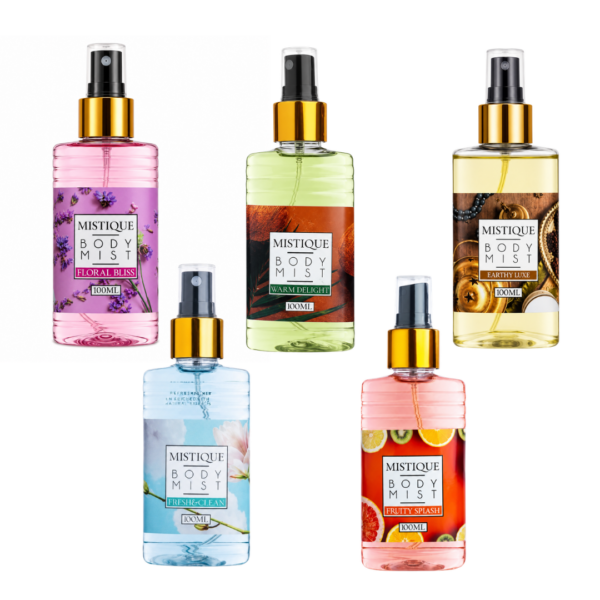 Mistique Body Mist 100ml gift pack x 5 fragrances